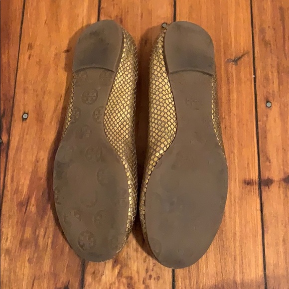 Tory Burch Gold Flats - Picture 2 of 4